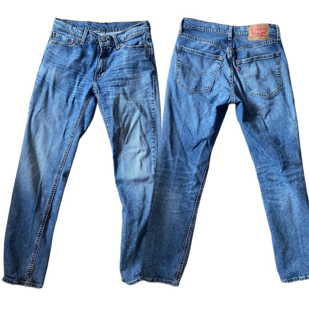 Levis Jeans Mens 30x31 Blue 541 Athletic Tapered American Stretch Denim unisex
